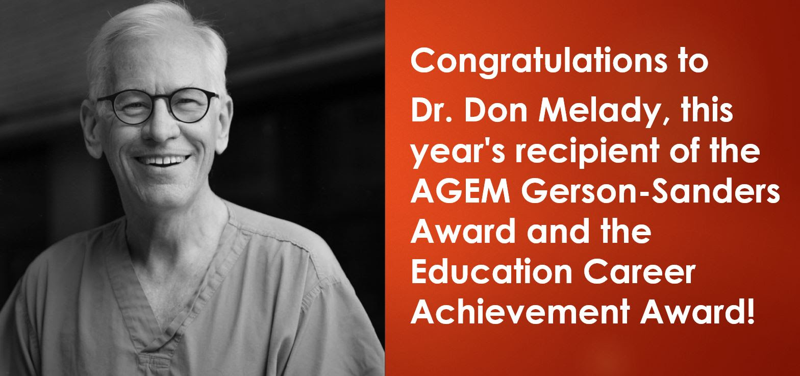 Dr Don Melady AGEM Gerson-Sanders Awards