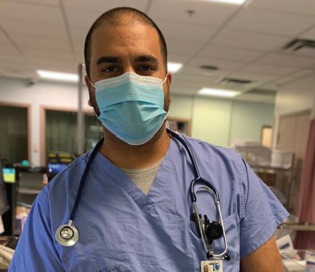 Rohit Mohindra in scrubs